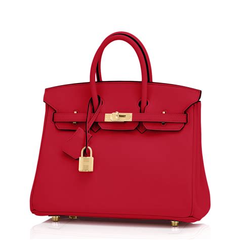 hermes birkin 25cm red|Hermes Birkin 25 with strap.